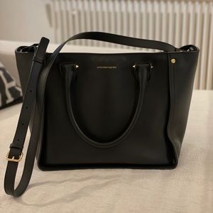 Alexander McQueen Black Inside out Satchel Tote